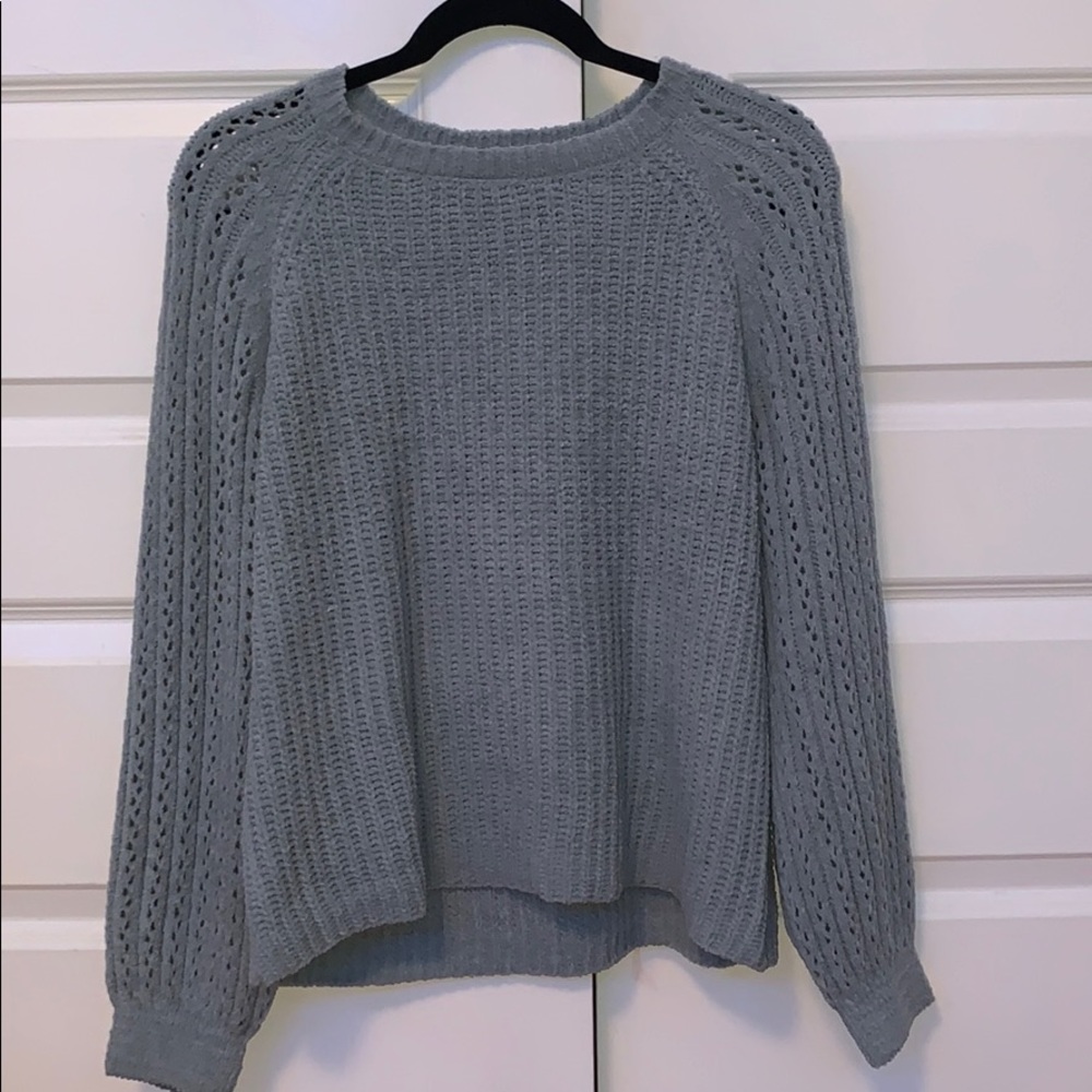 teal sweater